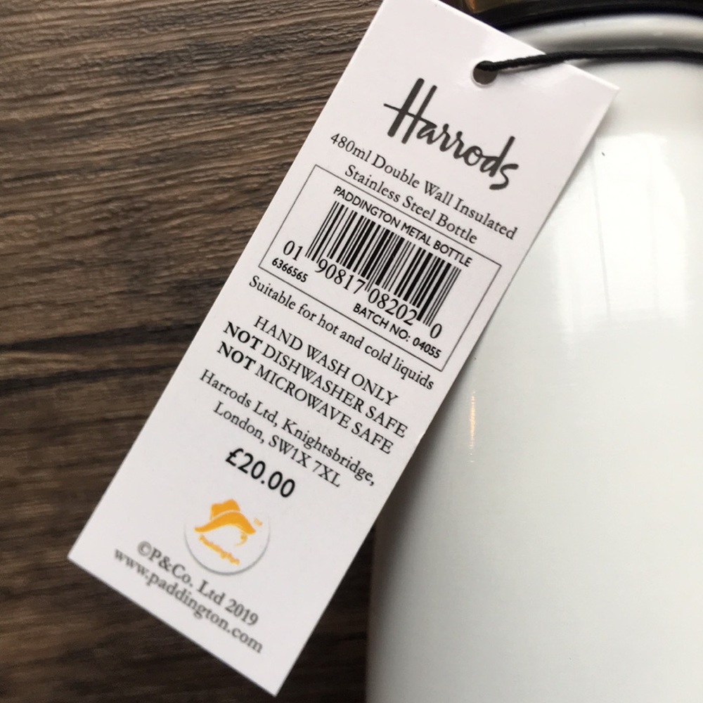 🇬🇧 NWT Harrods Paddington Reusable Bottle - Picture 8 of 9